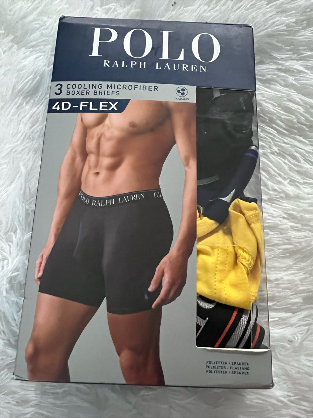 Polo by Ralph Lauren Men's Yellow Cooling Microfiber Boxer Briefs - 3-Pack